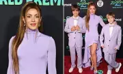 Shakira Stuns in Lavender with Sons at Zootopia 2 Premiere