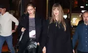Taylor Swift and Gigi Hadid Paint New York Red in Chic Dinner Date Ahead of Travis Kelce Reunion
