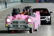 Terry Crews Drives F1 Stars in 418,000-Brick LEGO Cadillac