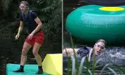 Vogue Williams Takes Nasty Tumble in I'm A Celeb's Wrecking Balls of Rage Trial
