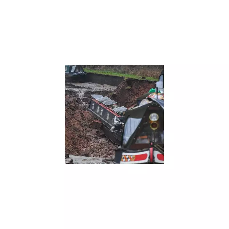 4am Canal Horror: Sinkhole Swallows Narrowboats in Shropshire