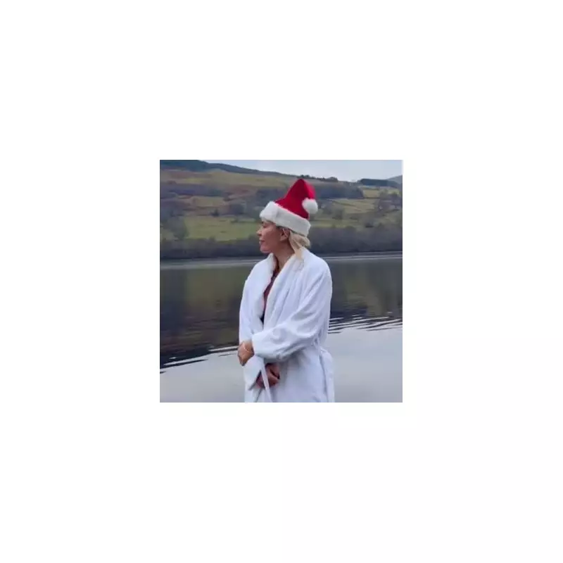 A Place in the Sun's Danni Menzies braves icy Scottish loch in red bikini for Christmas dip