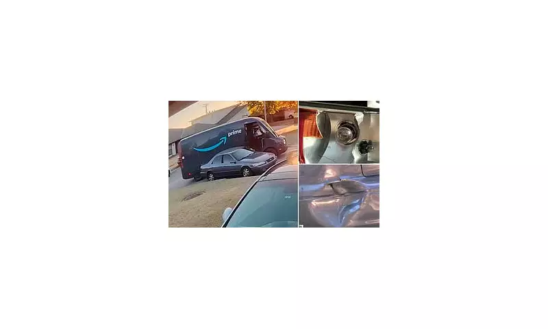 Amazon Driver Caught on Camera in Hit-and-Run on Parked Car in Oklahoma