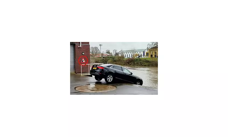 Audi A4 Left Dangling Over River Severn After Handbrake Failure in Worcester