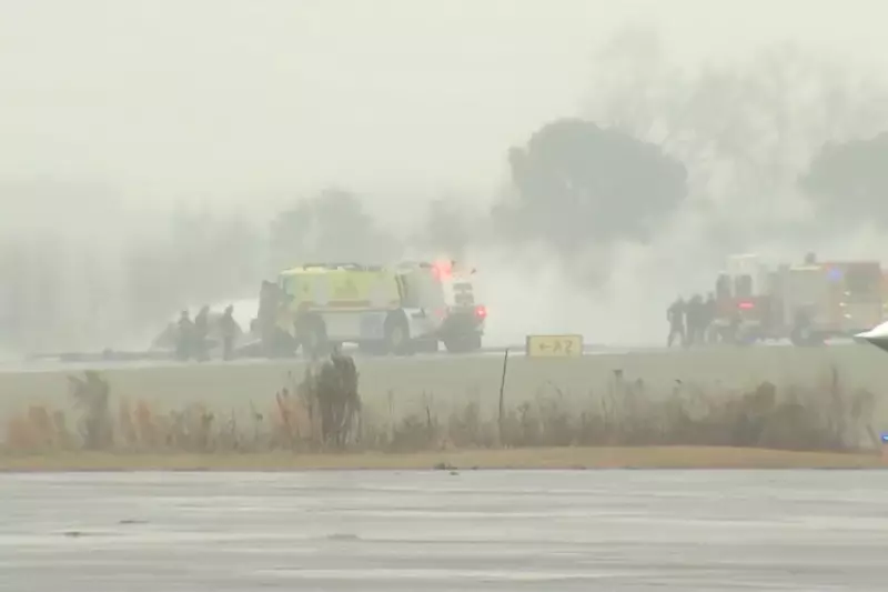 Business Jet Crashes and Erupts in Flames at North Carolina Airport