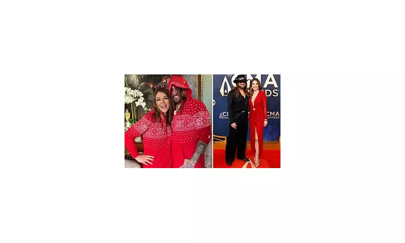 Elizabeth Hurley and Billy Ray Cyrus Celebrate First Christmas in Festive Onesies