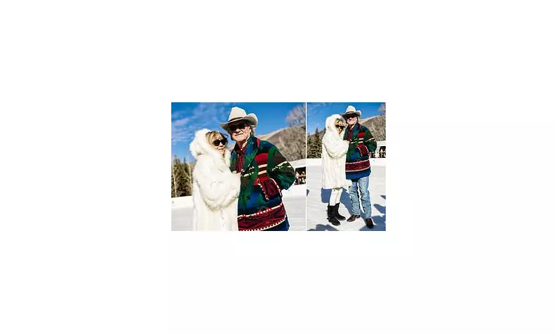 Goldie Hawn, 80, and Kurt Russell, 74, Cosy Up at Aspen Snow Polo Event