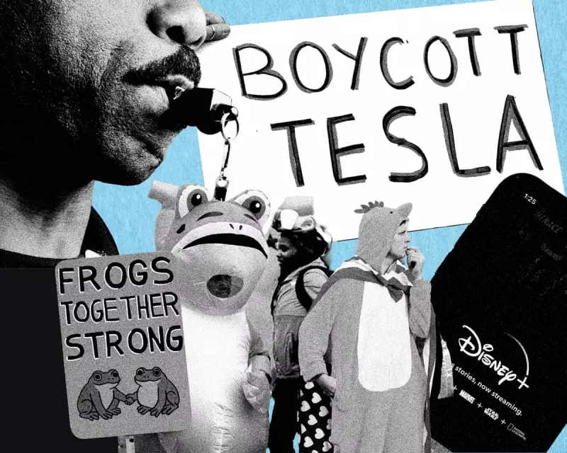 Inflatable Frogs Deployed in Washington to Protest Trump's Methods