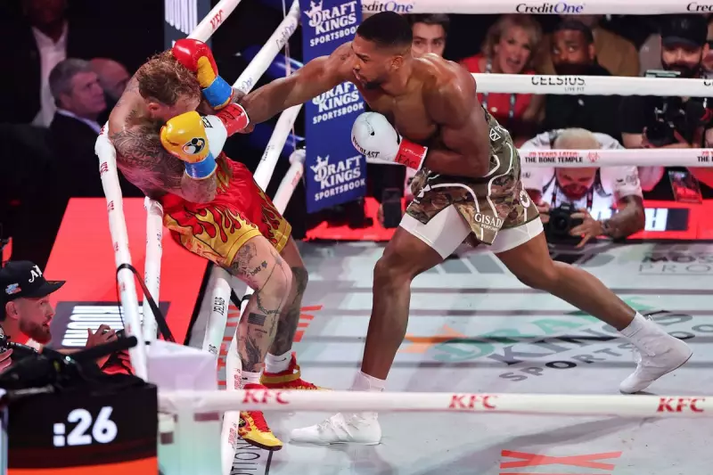Jake Paul Knocked Out by Anthony Joshua in Sixth Round, Suffers Broken Jaw