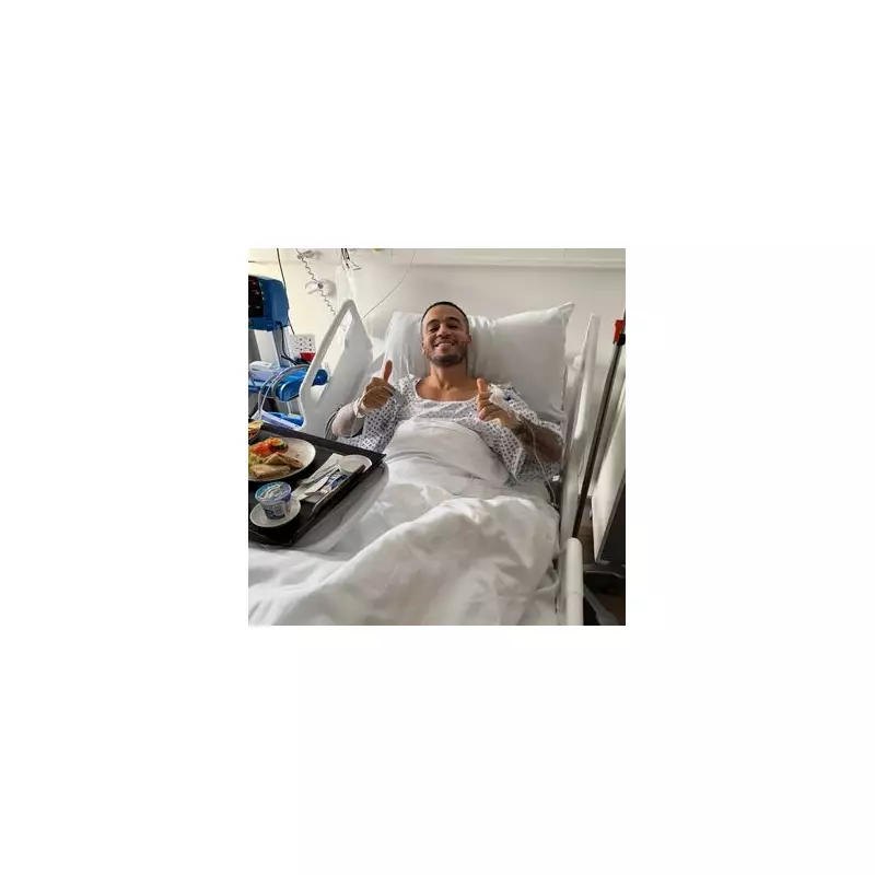 JLS star Aston Merrygold shares health update from hospital after ankle surgery