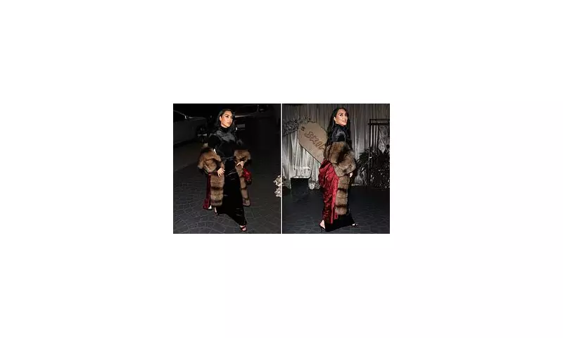 Kim Kardashian's Festive Glamour at SKIMS Bash Amid £10k Christmas Tree Display