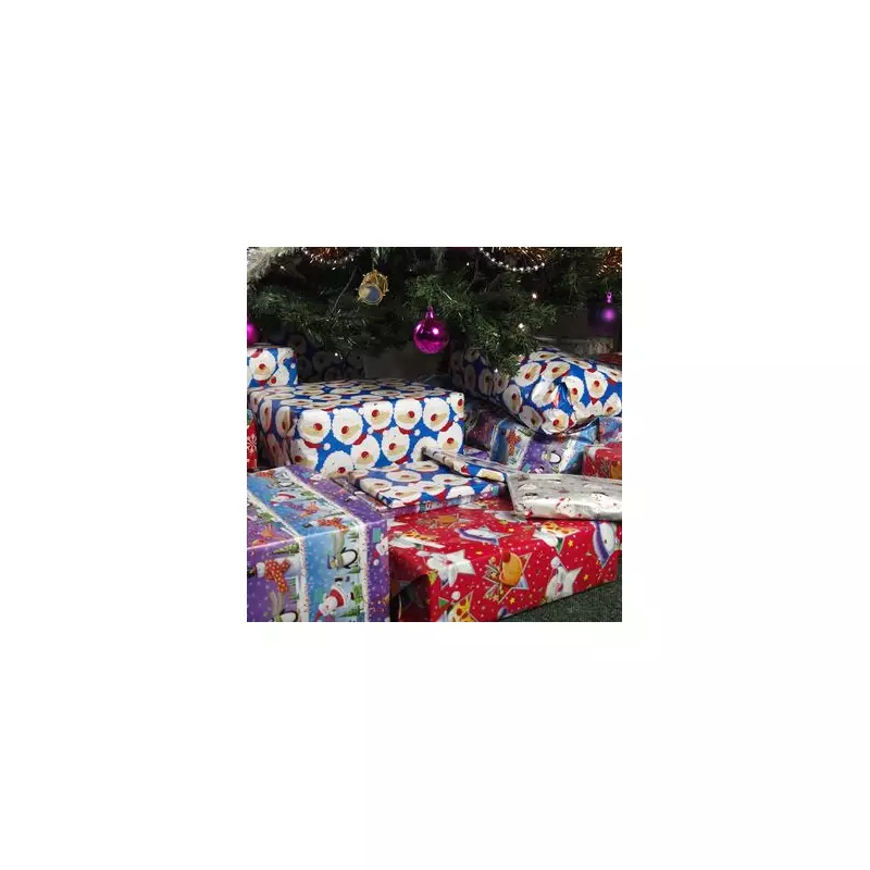 Last-Minute Christmas Wrapping Hack Uses Ironing Board, Broom & Hangers