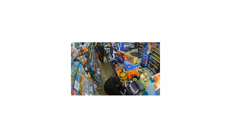 London shopkeeper fights off thief with shovel in dramatic till robbery attempt