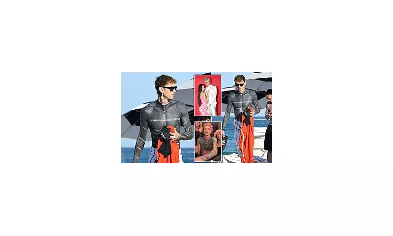 Machine Gun Kelly Flaunts Blackout Tattoo in Miami, Sparking Reconciliation Rumours