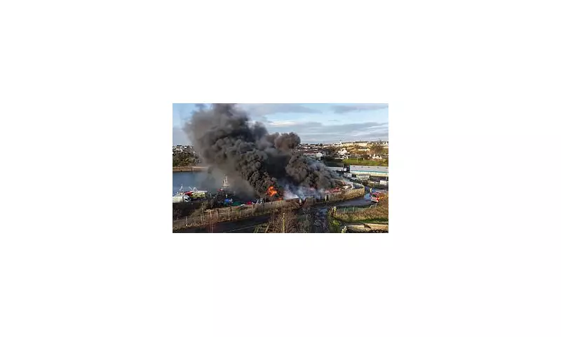 Major Fire at Methil Harbour: Seven Fire Engines Tackle Blaze Involving Lorries
