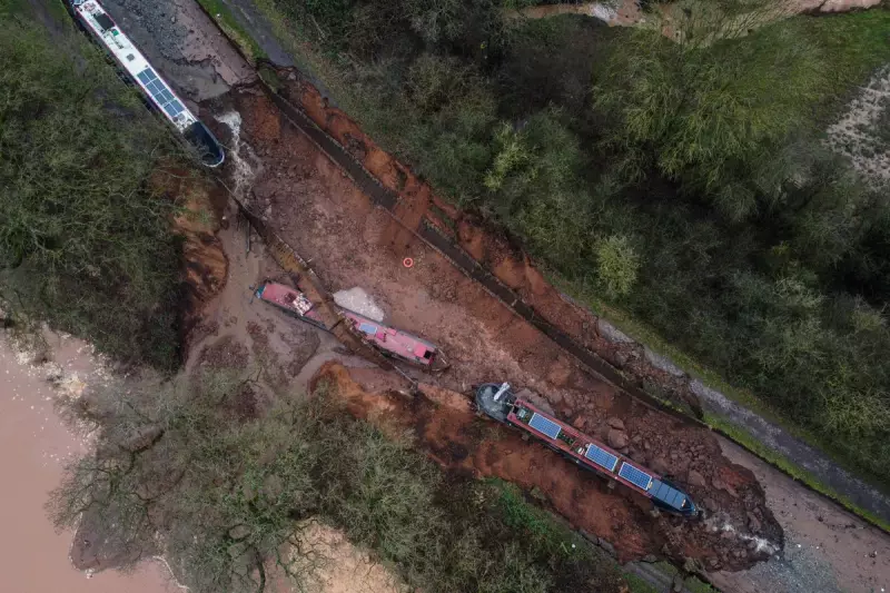 Major Incident in Shropshire as 50-Metre Canal Sinkhole Strands Boats