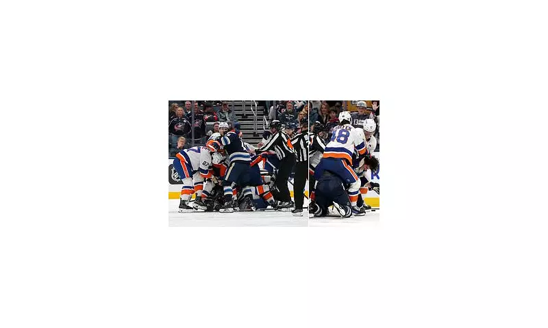NHL Chaos: Barzal's Stick Attack Sparks Mass Brawl in Blue Jackets vs Islanders