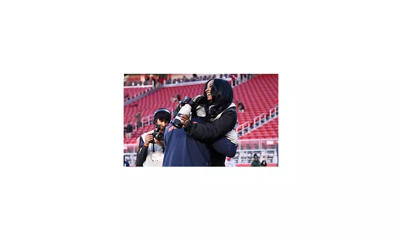 Simone Biles Swaps VIP Suite for Sideline as NFL Guest Photographer