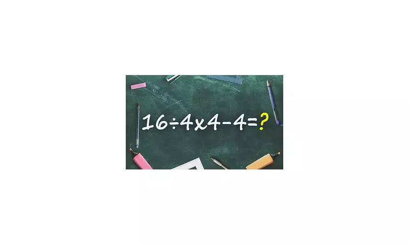 Simple Math Problem Stumps the Internet: Can You Solve 16 ÷ 4 X 4 - 4?