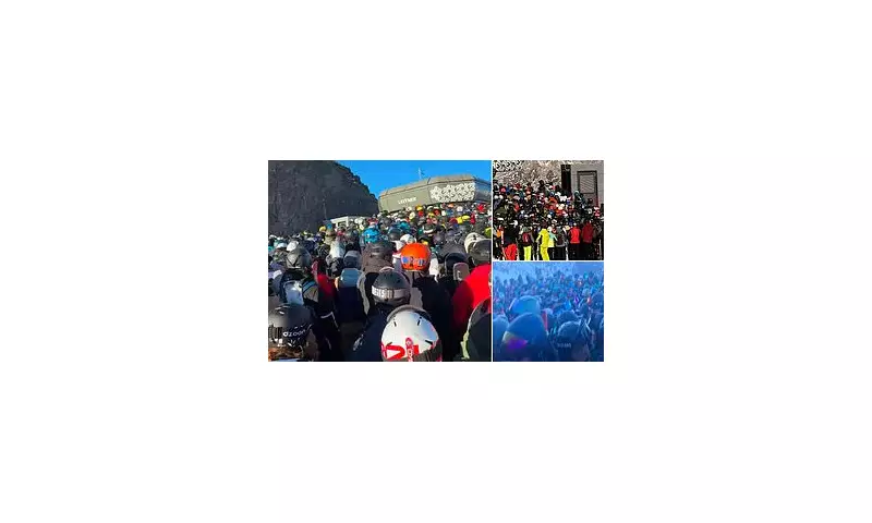 Ski Chaos in Dolomites: 45-Minute Queues as Snow Shortage Creates 'Circus'