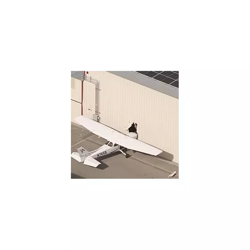 Stolen Cessna Plane Crashes into Van Nuys Airport Building in Los Angeles