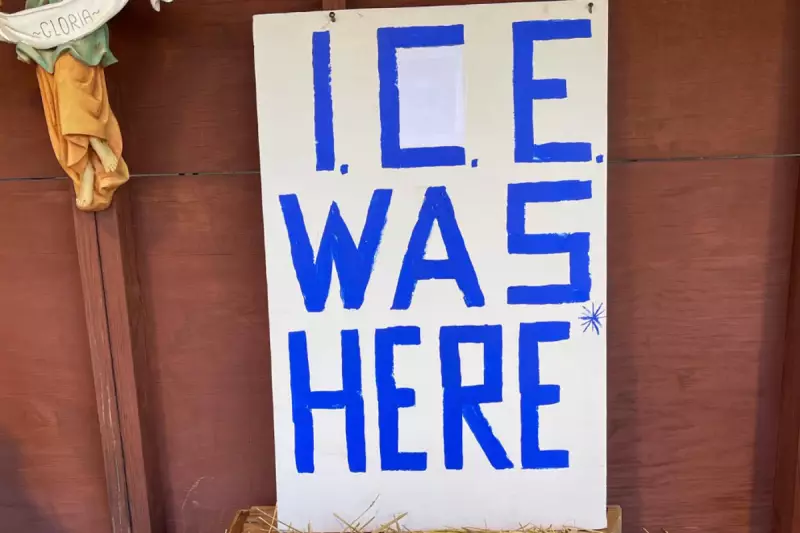 US Church's Nativity Scene Protests ICE Deportations with 'ICE Was Here' Sign