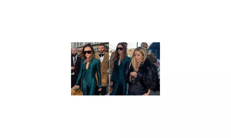 Victoria Beckham stuns in £1,290 teal gown at Ramsay-Peaty wedding as family feud simmers