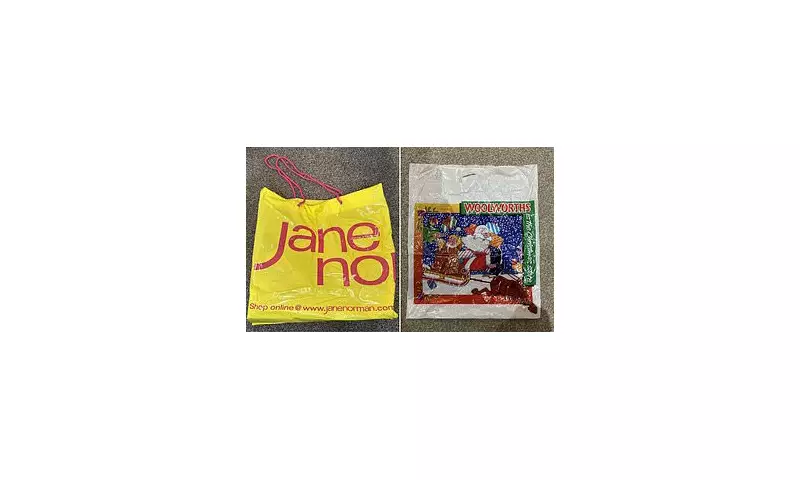 Vintage Christmas Carrier Bags Spark 90s Nostalgia & Now Sell for £20+