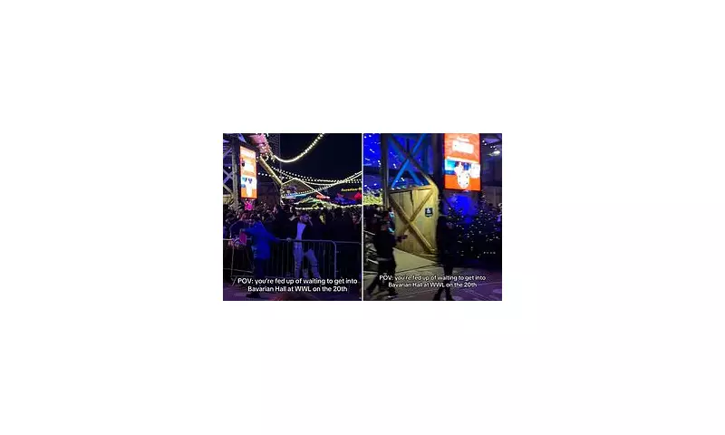 Winter Wonderland Chaos: Crowds Swarm Bavarian Hall Amid Queue Fury