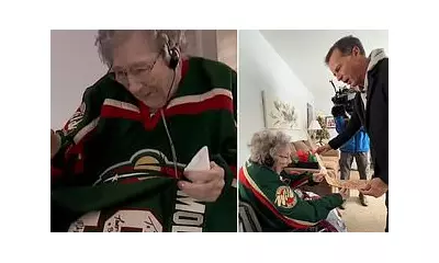 108-Year-Old Minnesota Hockey Fan Gets Dream Visit from Legend Mike Modano