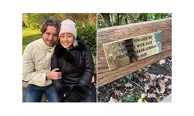 Kelsey Parker's Christmas tribute to stillborn son Phoenix on Tom's bench