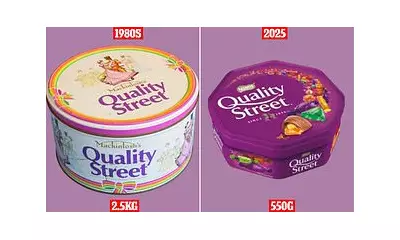 Quality Street Shrinkflation Hits Record Low: 550g Tub Now Just 60 Chocolates