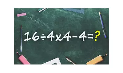 Simple Math Problem Stumps the Internet: Can You Solve 16 ÷ 4 X 4 - 4?