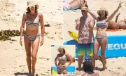 Candice and David Warner's Festive Family Day at Maroubra Beach