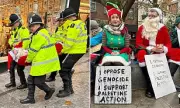 Father Christmas Arrested at Norwich Protest Under Terrorism Act