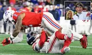 Giants rookie QB Jaxson Dart sparks brawls after brutal Patriots hits