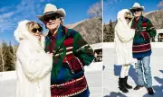 Goldie Hawn, 80, and Kurt Russell, 74, Cosy Up at Aspen Snow Polo Event