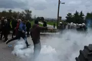 Greek Police Fire Tear Gas at Farmers Blocking Thessaloniki Airport Road
