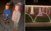 Kids' Priceless 'Wow!' Reaction to Dad's Christmas Lights Warms Hearts
