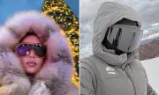 Kim Kardashian's Unrecognisable Ski Trip & Festive Family Fun Revealed