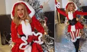 Kylie Minogue Celebrates First UK Christmas No1 in 37 Years in Festive Santa Outfit