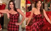 Sofia Vergara's Festive Vienna Getaway: Red Tartan and Hotel Sacher Glamour