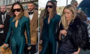 Victoria Beckham stuns in £1,290 teal gown at Ramsay-Peaty wedding as family feud simmers