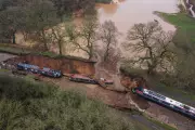 Whitchurch Canal Sinkhole Swallows Narrowboats in 'Titanic-Like' Scene
