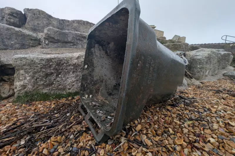 Alabama Wheelie Bin Washes Up on Dorset Beach After 5,000-Mile Atlantic Voyage