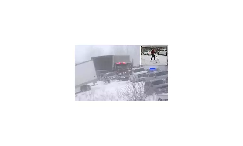 Arctic Storm Chaos: 100-Vehicle Pileup in Michigan, New England Buried