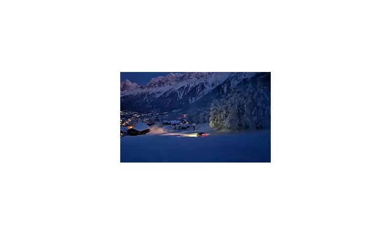 Car filmed speeding down French Alps ski slope in dangerous 'drifting' trend