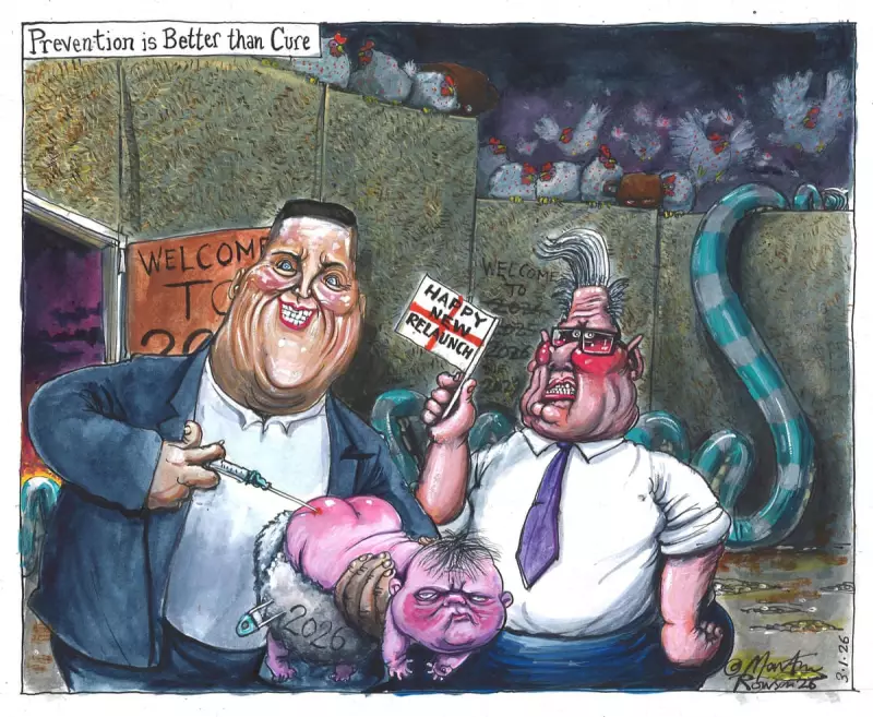 Cartoonist Martin Rowson Depicts Starmer and Streeting in Bleak 2026 NHS Vision