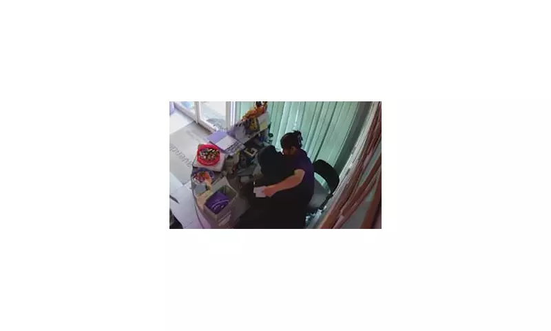 CCTV shows London massage parlour worker shoved during £250 till snatch