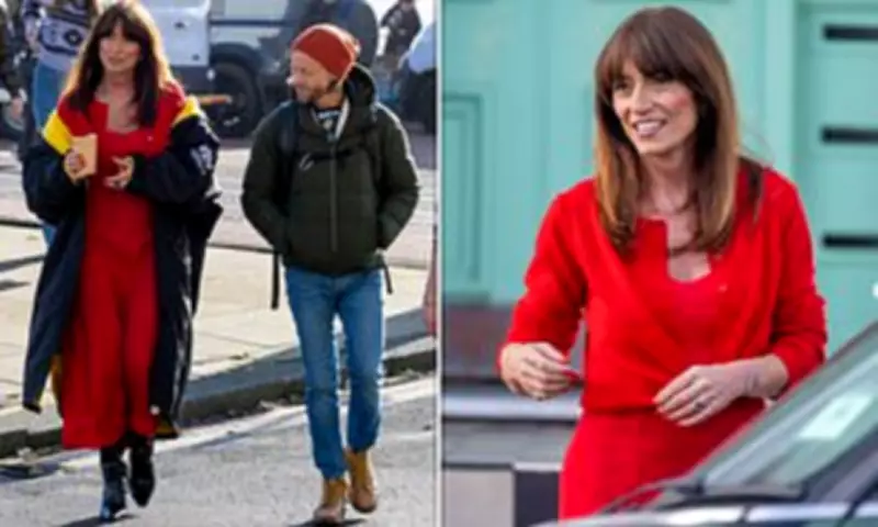 Davina McCall Films Postcode Lottery Ad in Hove with New Husband Michael Douglas